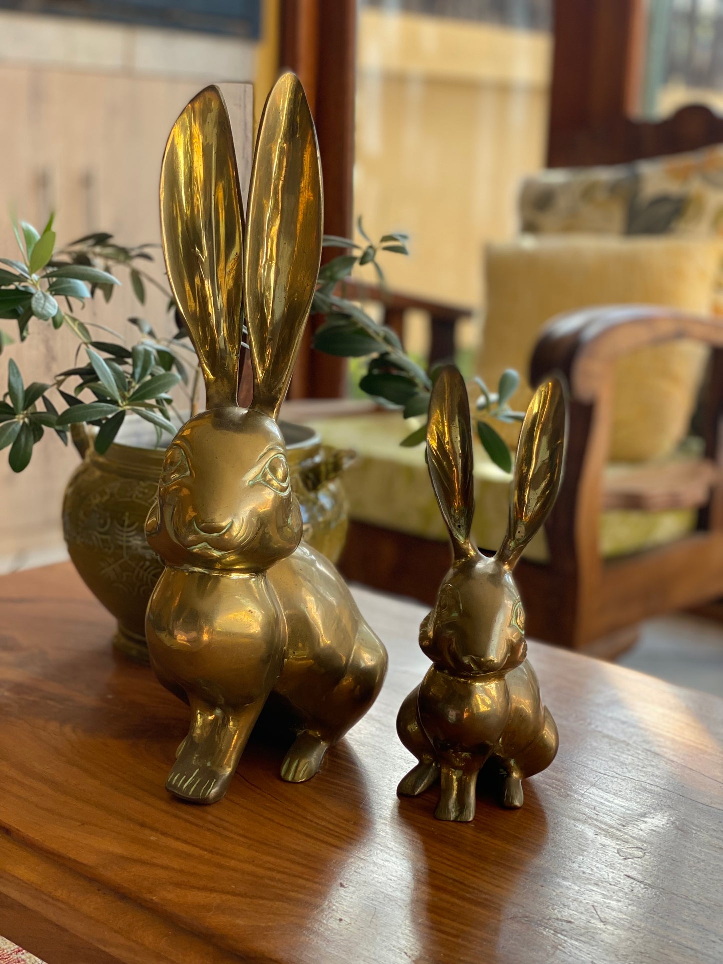 Solid brass bunnies