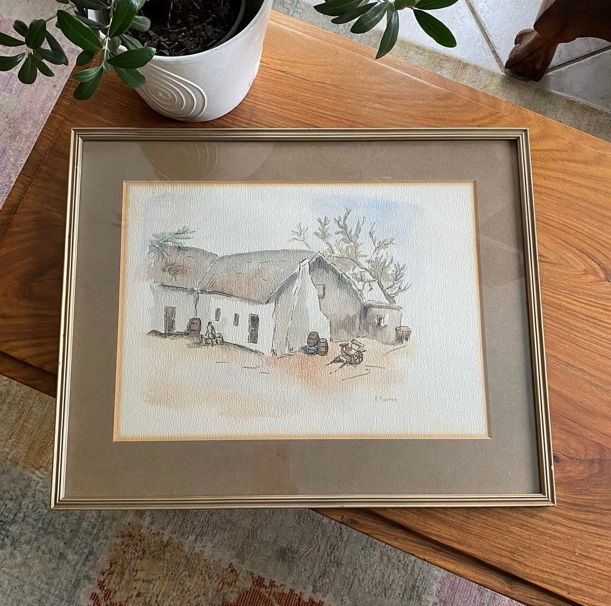 Farmhouse watercolour