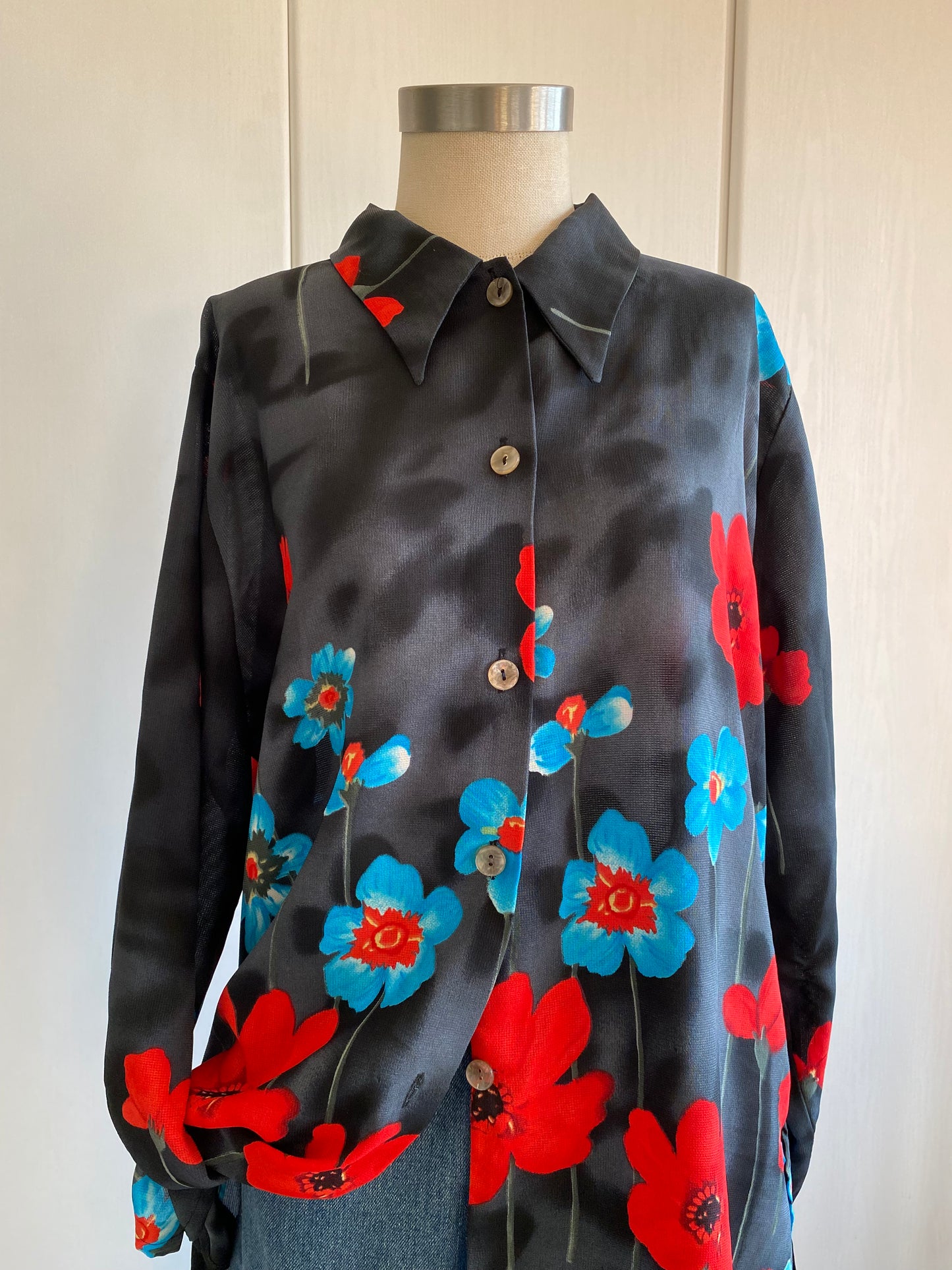 Floral button down