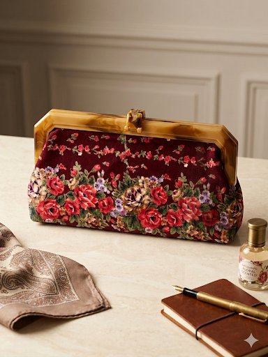 Velvet clutch