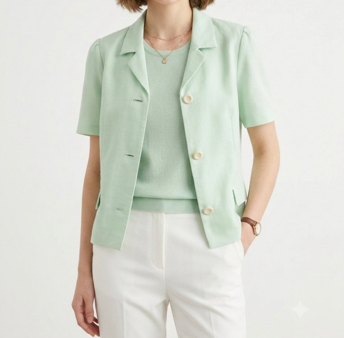 Mint green jacket