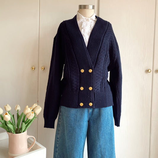 Navy cardigan