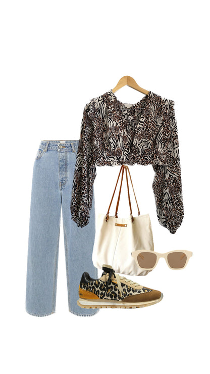 Animal print blouse