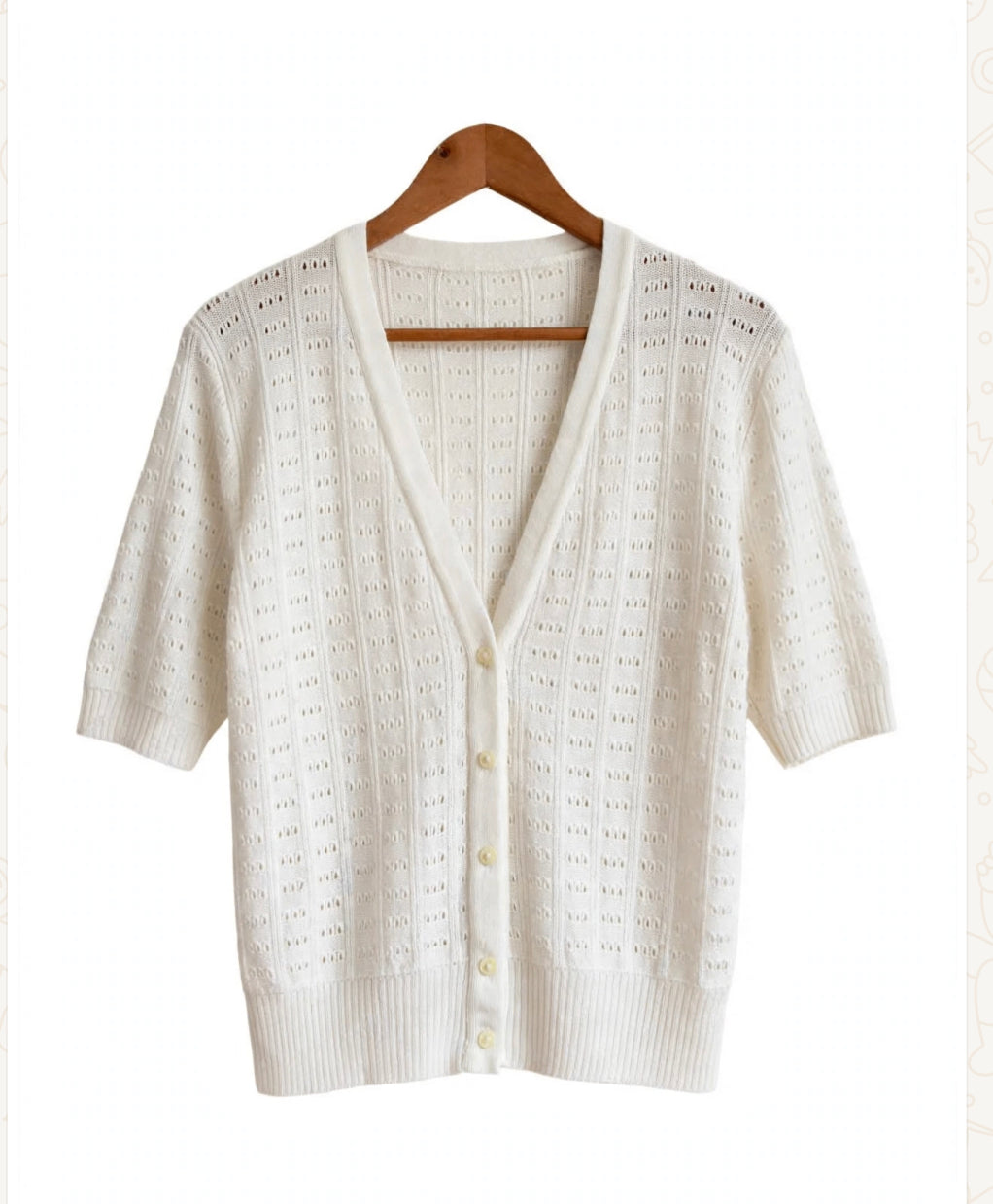 Pointelle sweater