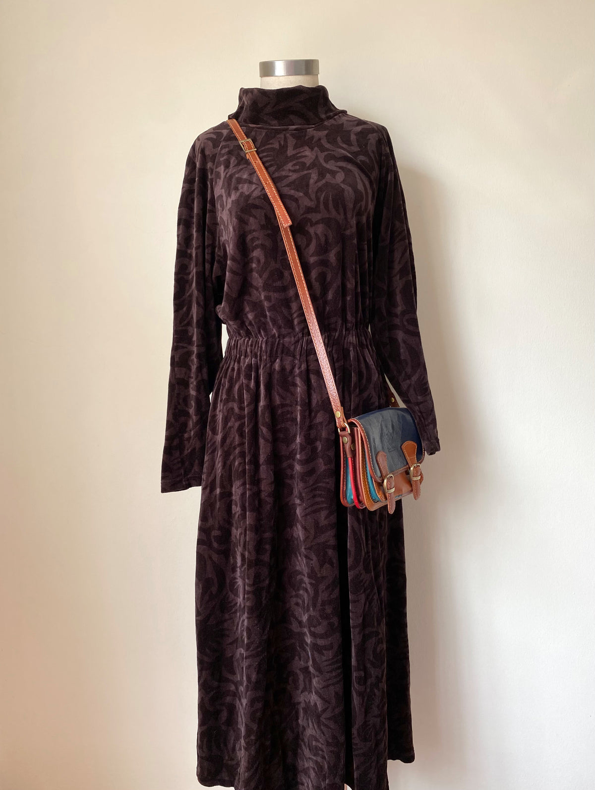 Velour midi dress