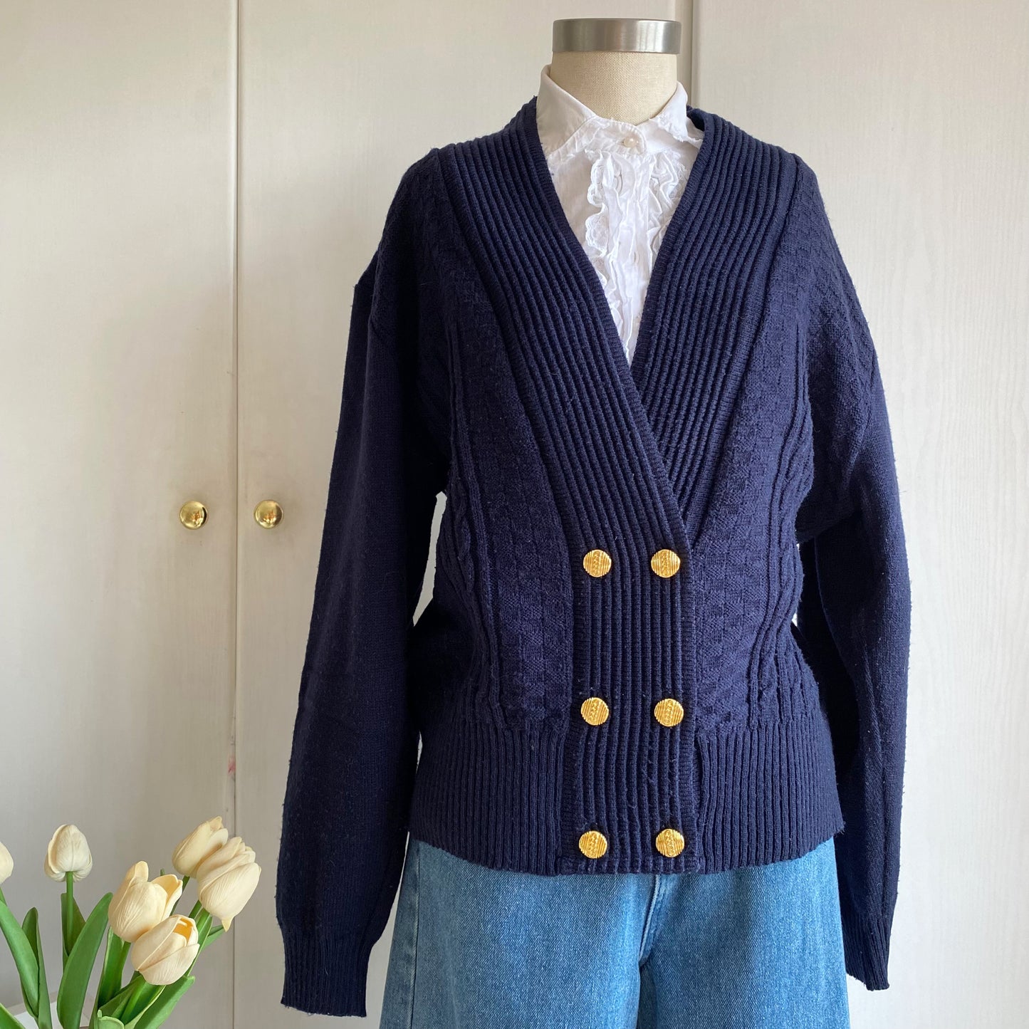 Navy cardigan
