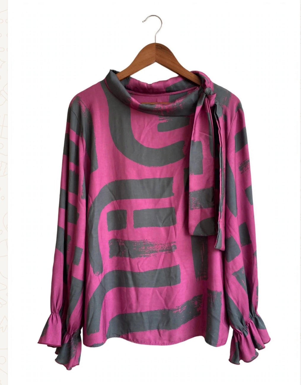 Tie neck blouse