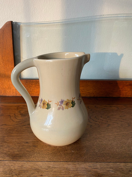 Vintage ceramic floral pitcher