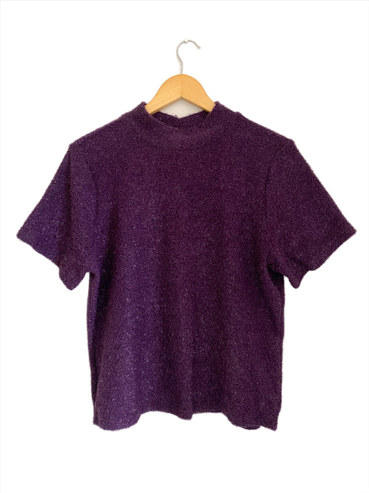 Fluffy purple top