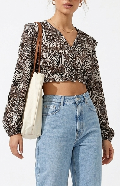 Animal print blouse