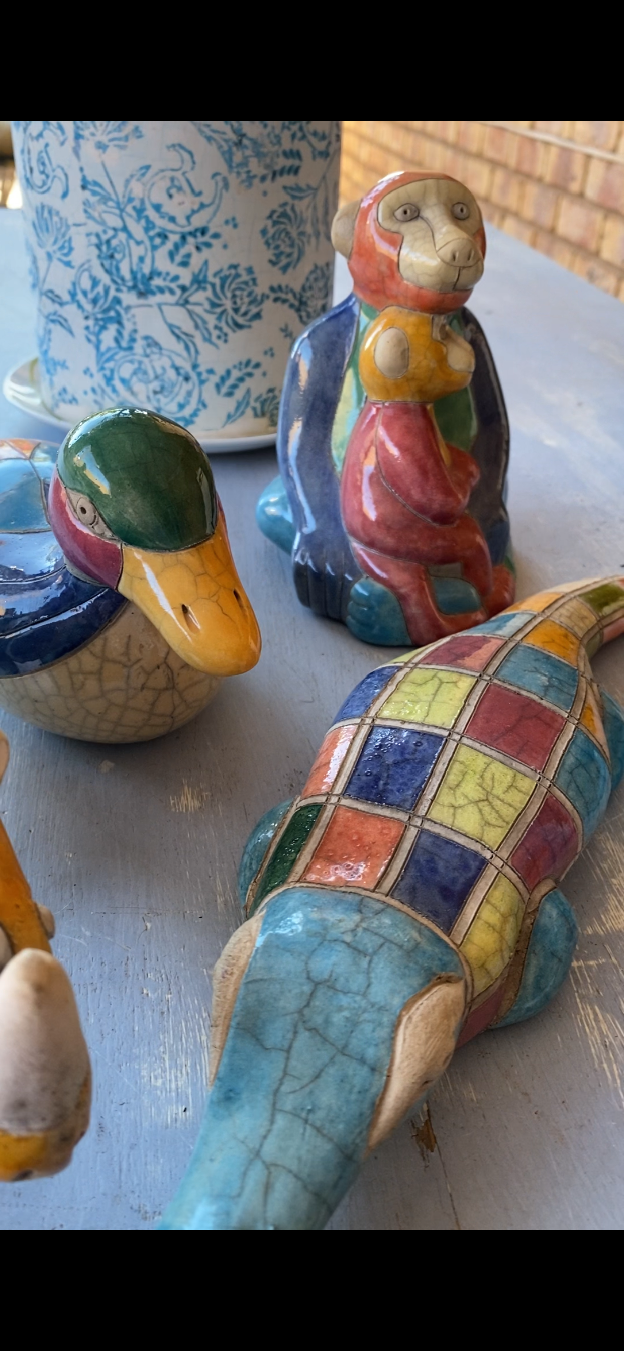Ceramic safari animal set