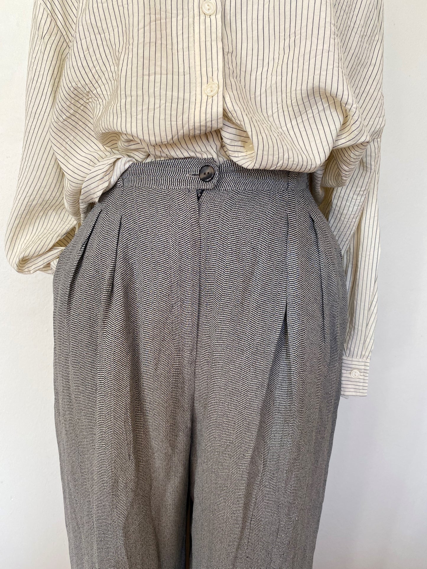 High waisted trousers