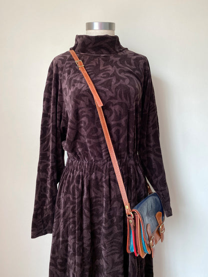 Velour midi dress