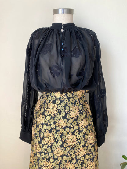 Brocade maxi skirt