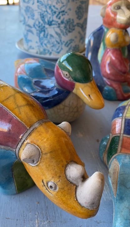 Ceramic safari animal set