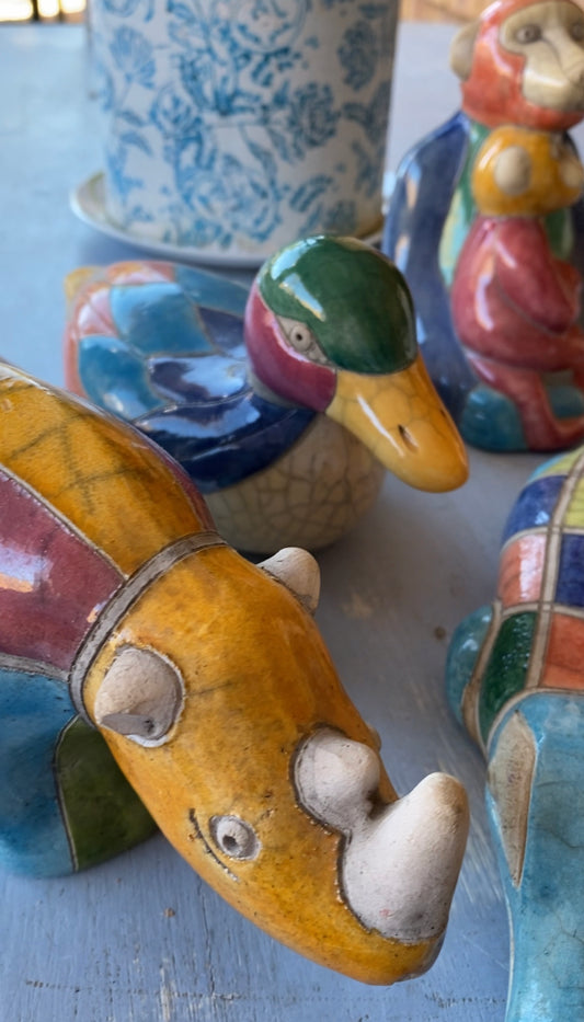 Ceramic safari animal set