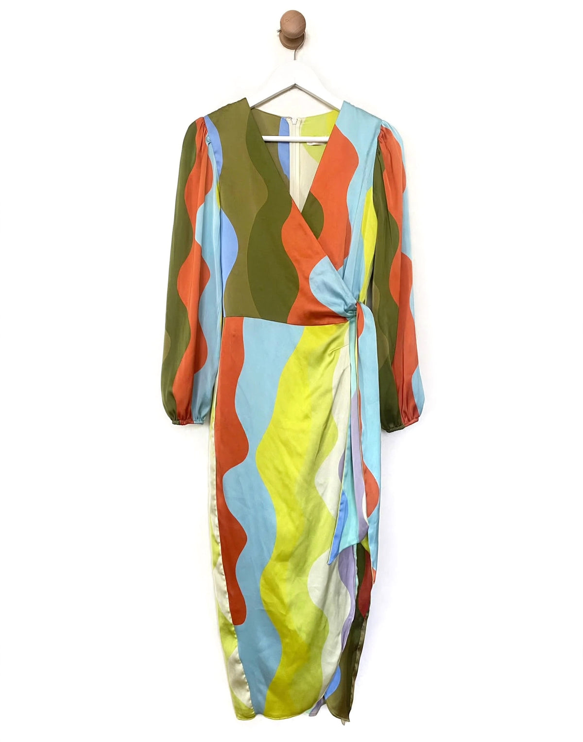 70s inspired wrap dress