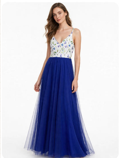 Royal blue maxi dress