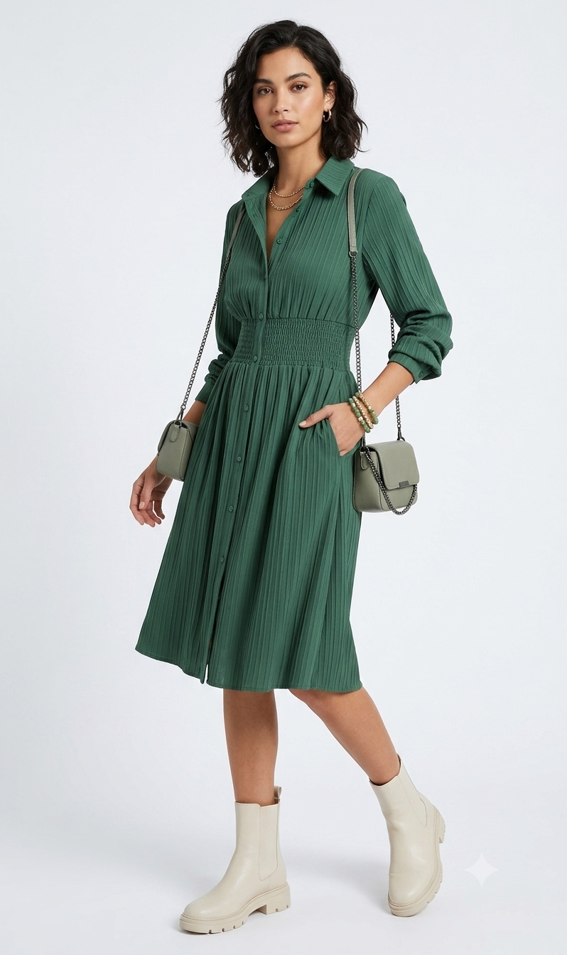 Emerald green dress