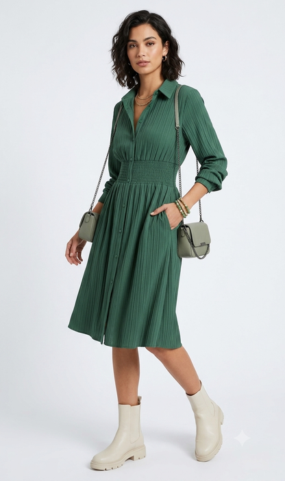 Emerald green dress