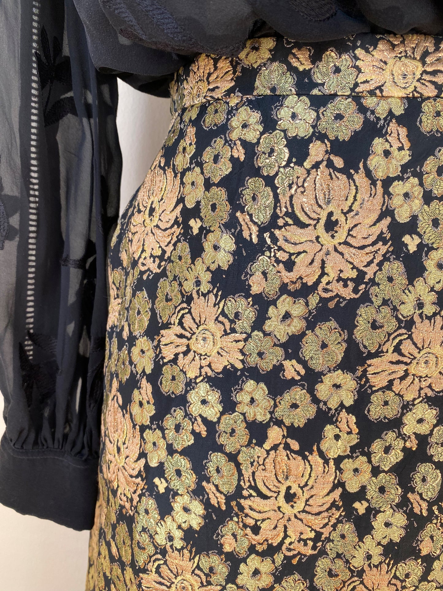 Brocade maxi skirt