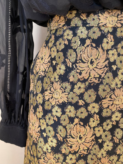 Brocade maxi skirt