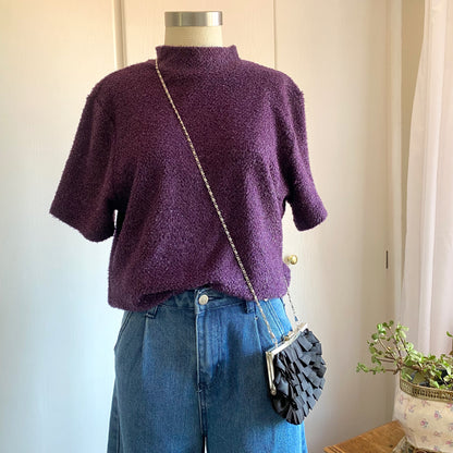 Fluffy purple top
