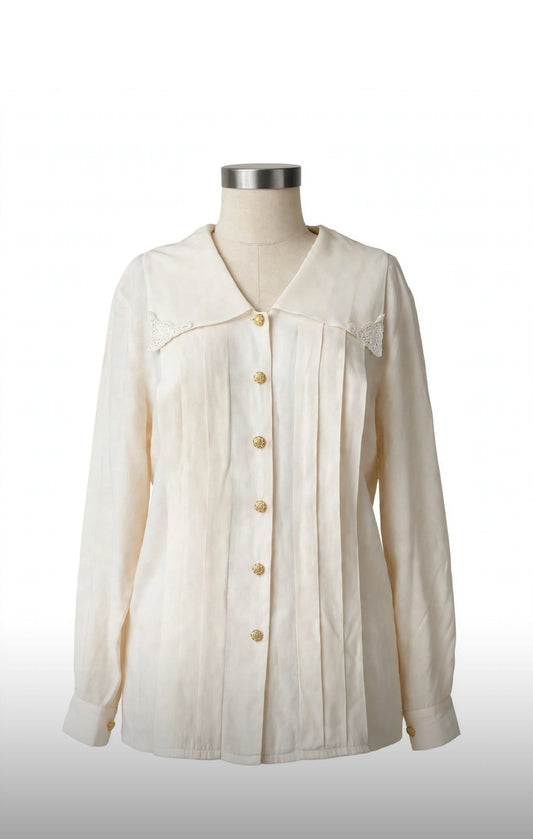 Romantic cream blouse