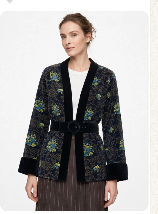 Corduroy kimono jacket