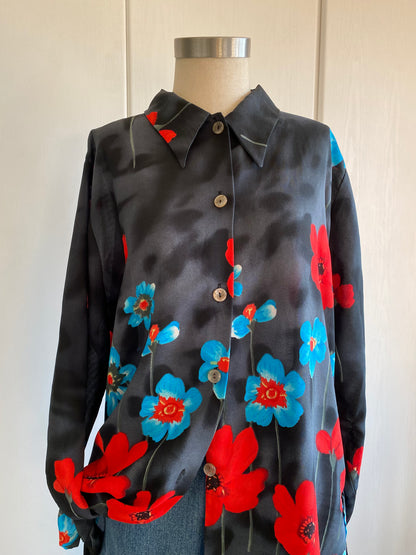 Floral button down