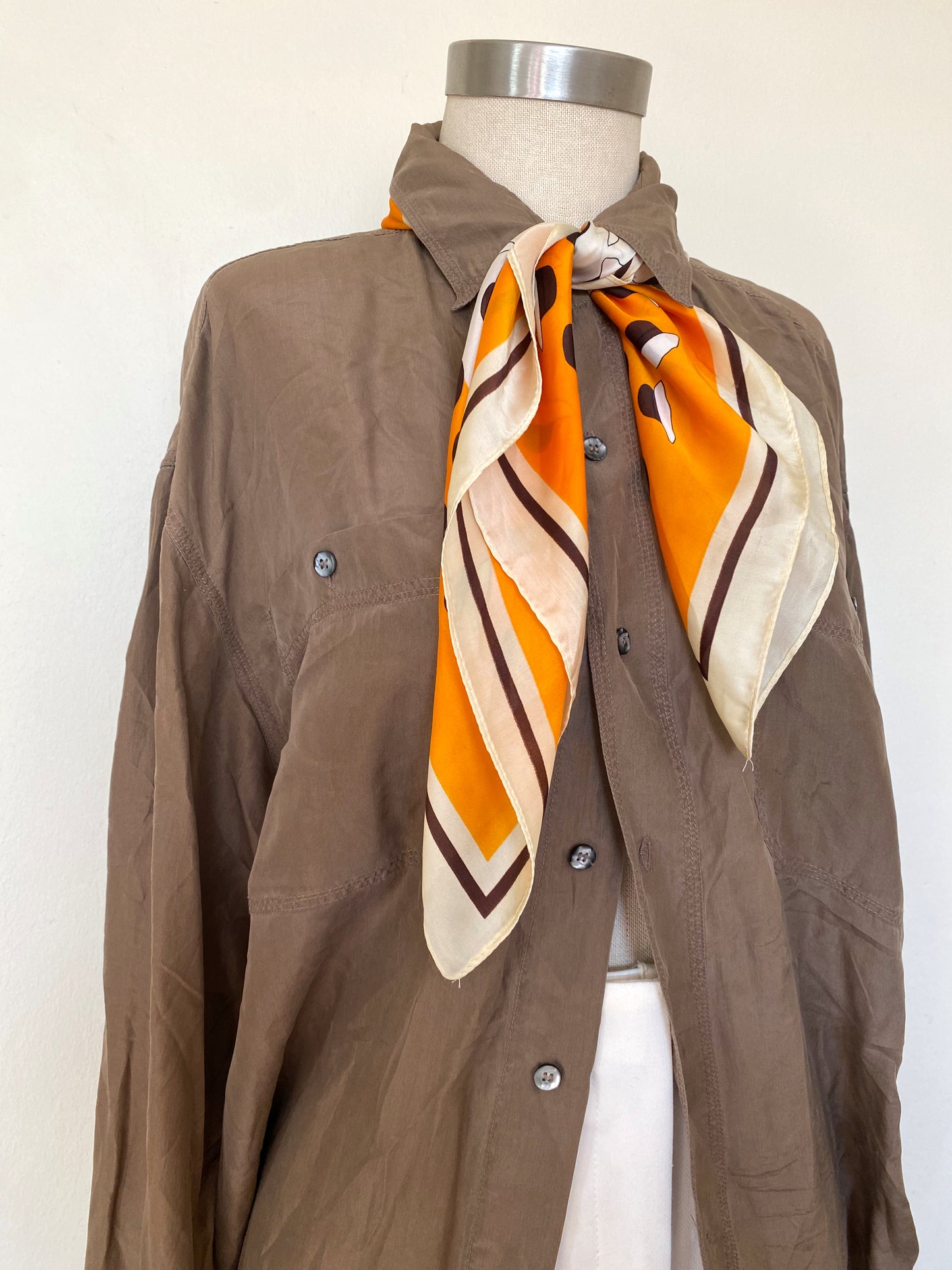 Silk button down