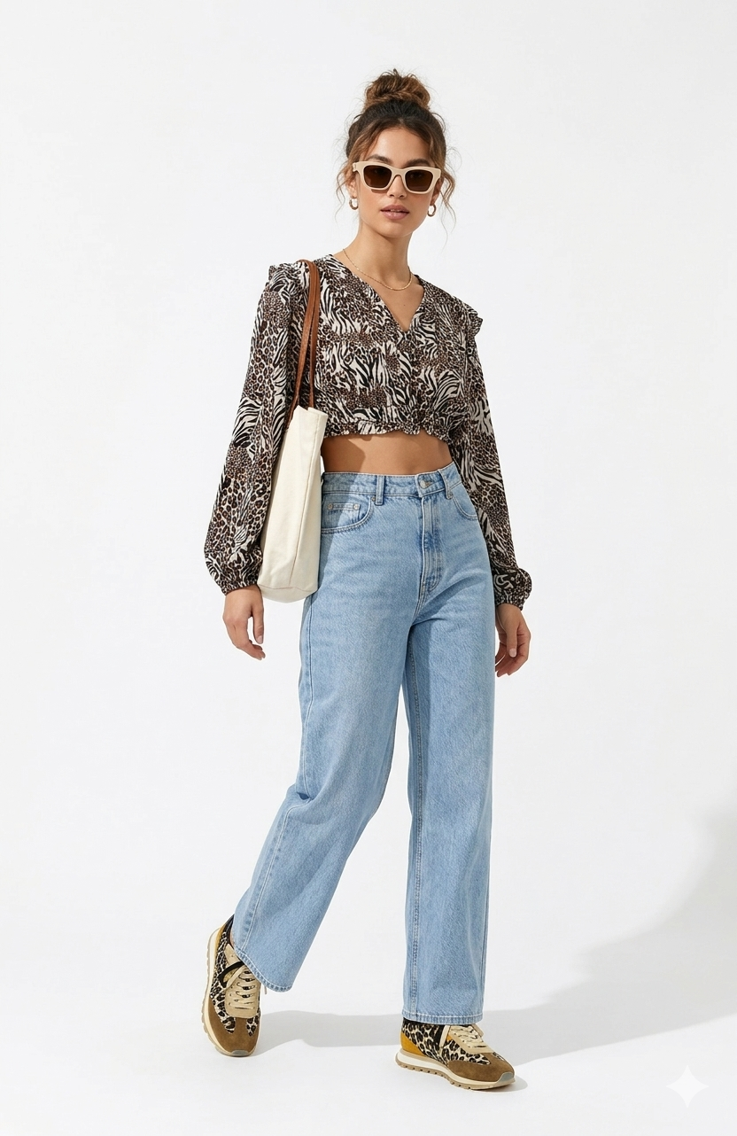 Animal print blouse