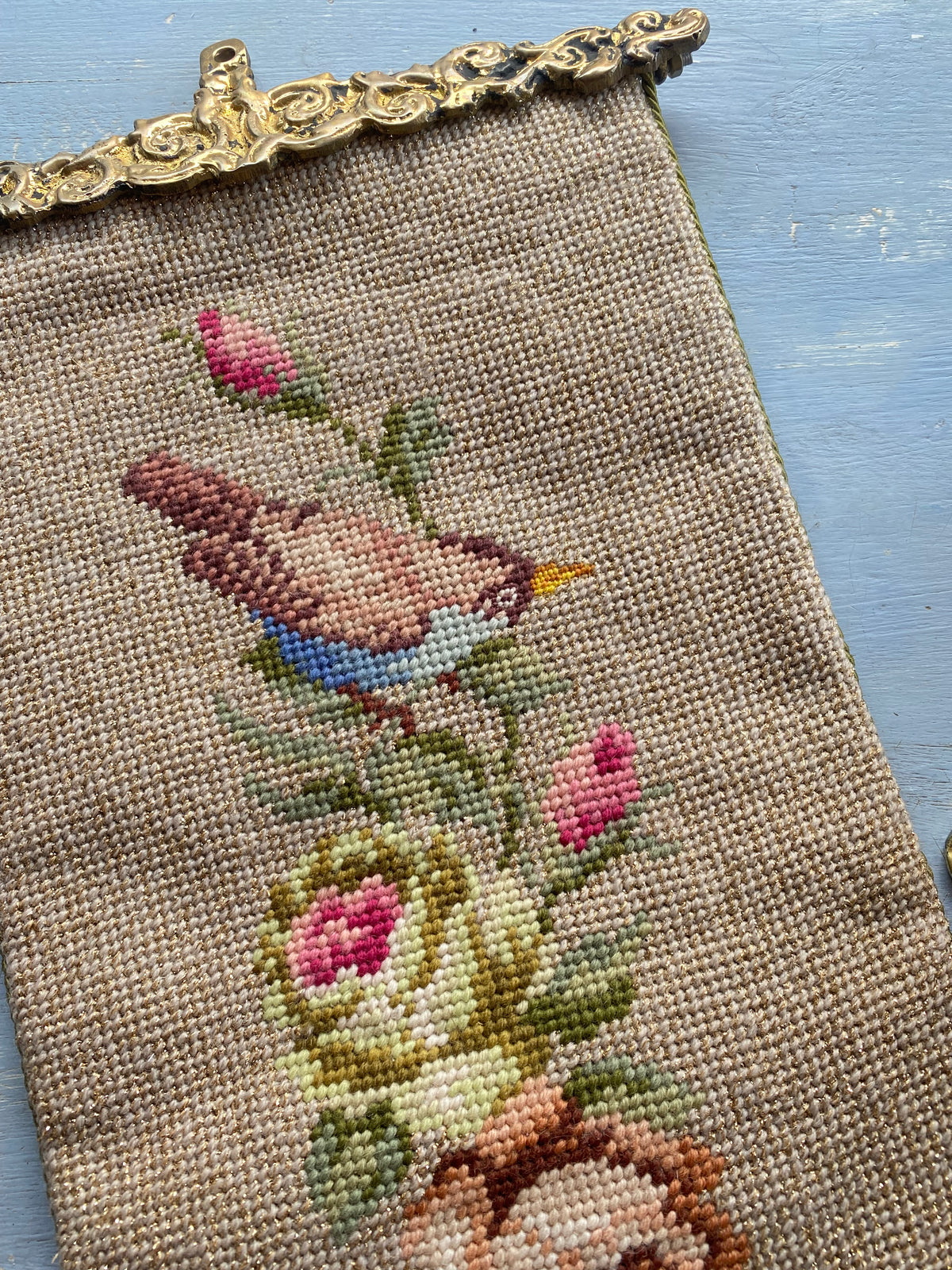 Needlepoint bell pull