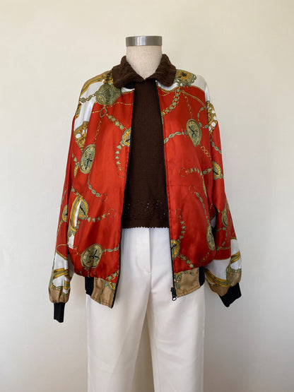 Reversible bomber jacket
