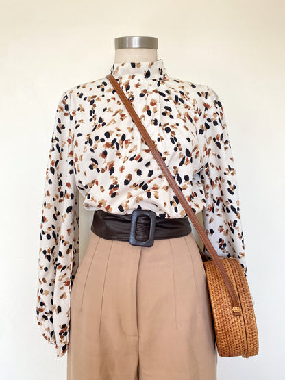 Abstract print blouse