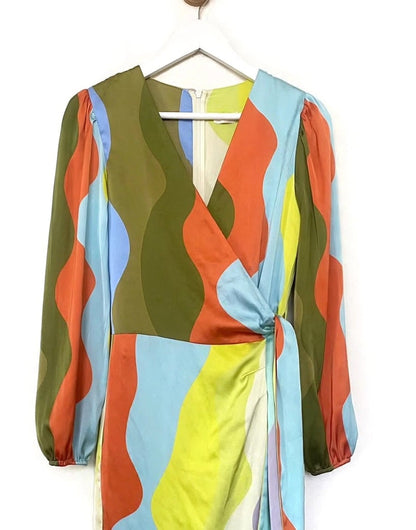 70s inspired wrap dress