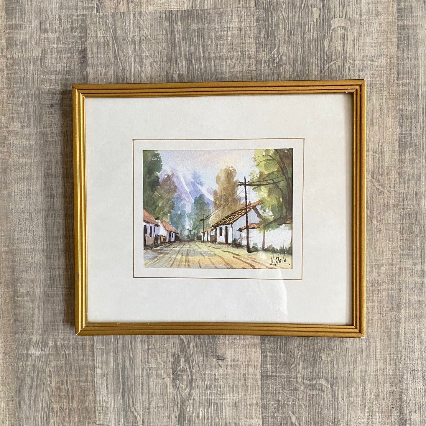 Set of watercolor paintings