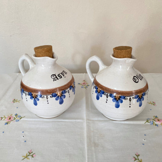Hand painted oil and vinegar dispenser