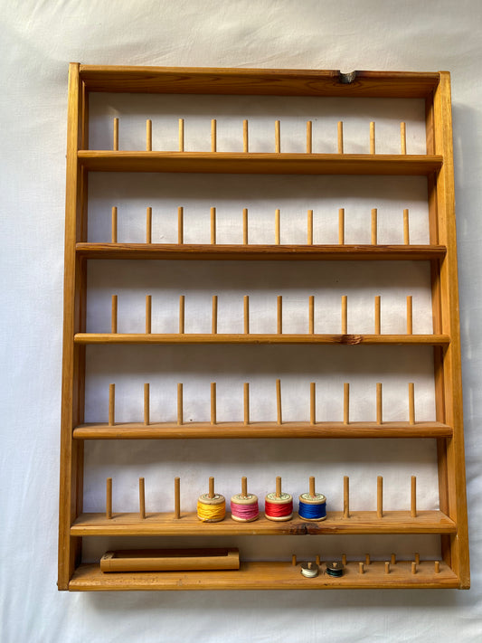 Wooden thread rack